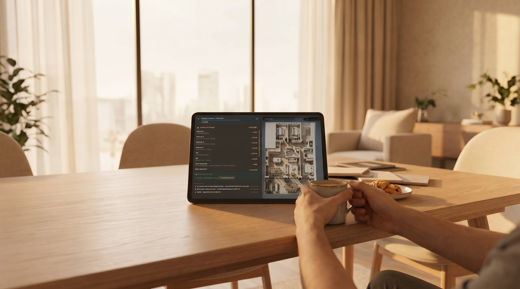 Buyer finish configurator with floor plan